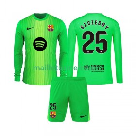 Maillot de Foot FC Barcelone Szczesny 25 Gardien Domicile 2025-26 Manches Longues - Enfant